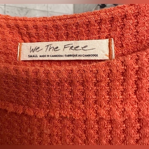 FREE People North Shore Thermal Waffle Knit Top in size S - Picture 5 of 14